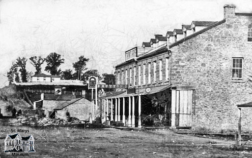 Northwest corner of Queen and Water Streets, about 1857