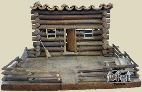 Wooden model of George Tracy’s shanty